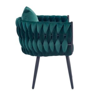 Fotel wypoczynkowy velvet zielony Avatar 2 – elegancki design, komfort, materiał velvet