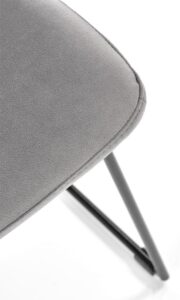 Krzesło do jadalni tapicerowane szare K485 – elegancki design, komfortowe siedzisko, nowoczesny styl