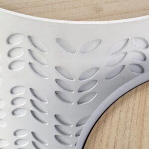 Zestaw 2 stolików kawowych okrągłych biały / szary mat 39 cm, 35 cm Alba