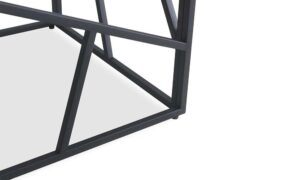 Ława kwadratowa szary marmur / czarna mat 55 x 55 cm Universe 2 – elegancki styl, nowoczesny design, trwałe materiały