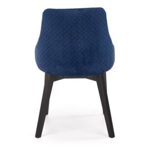 Krzesło do jadalni tapicerowane granatowe / czarne Toledo 3 – elegancki design, wygodne siedzisko, nowoczesny styl