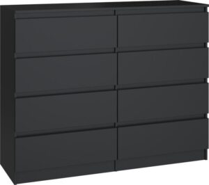 Komoda do sypialni, salonu, M8, 120x40x97 cm, czerń