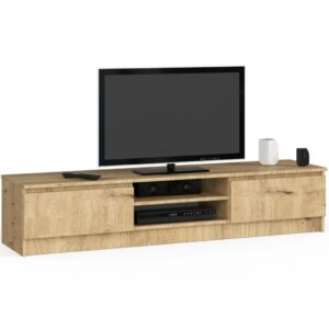 Szafka rtv, NOVA 160x40x33 cm, dąb artisan, mat