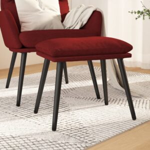 vidaXL Podnóżek, czerwone wino, 45×29,5×35 cm, tapicerowany tkaniną