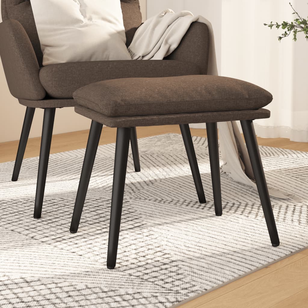 vidaXL Podnóżek, kolor taupe, 45×29,5×35 cm, tapicerowany tkaniną