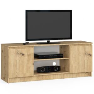 Szafka rtv, stolik, NOVA, 140x40x55 cm, dąb artisan, mat