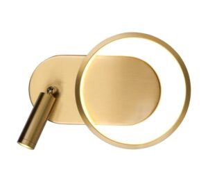 Arya Brass 18 Kinkiet – kinkiet ścienny regulowany, jasny mosiądz