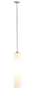 Biała lampa wisząca szklana – Amgis White 40cm