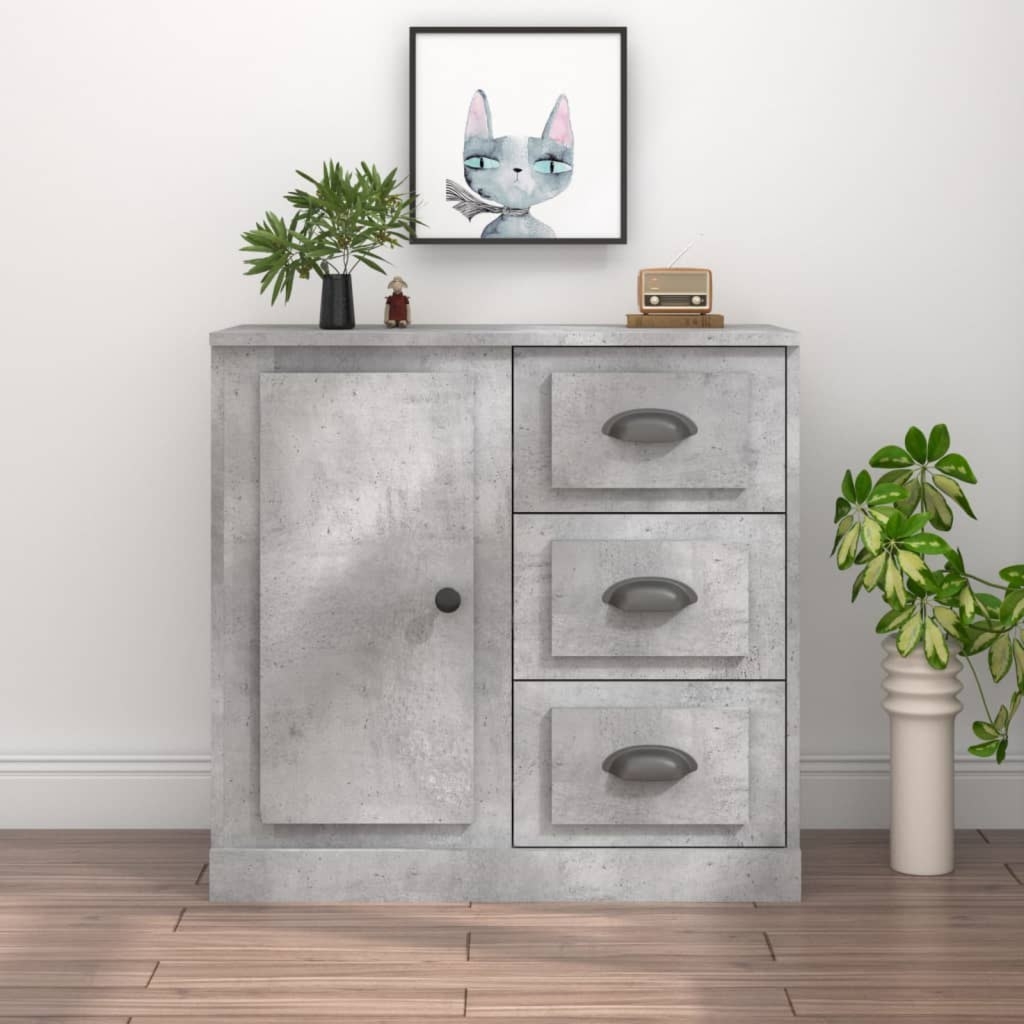 Szafka, szarość betonu, 70×35,5×67,5cm, materiał drewnopochodny