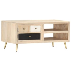 Stolik kawowy, 90 x 45 x 40 cm, lite drewno mango