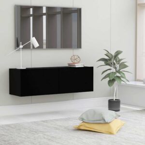 vidaXL Szafka pod telewizor, czarna, 100x30x30 cm