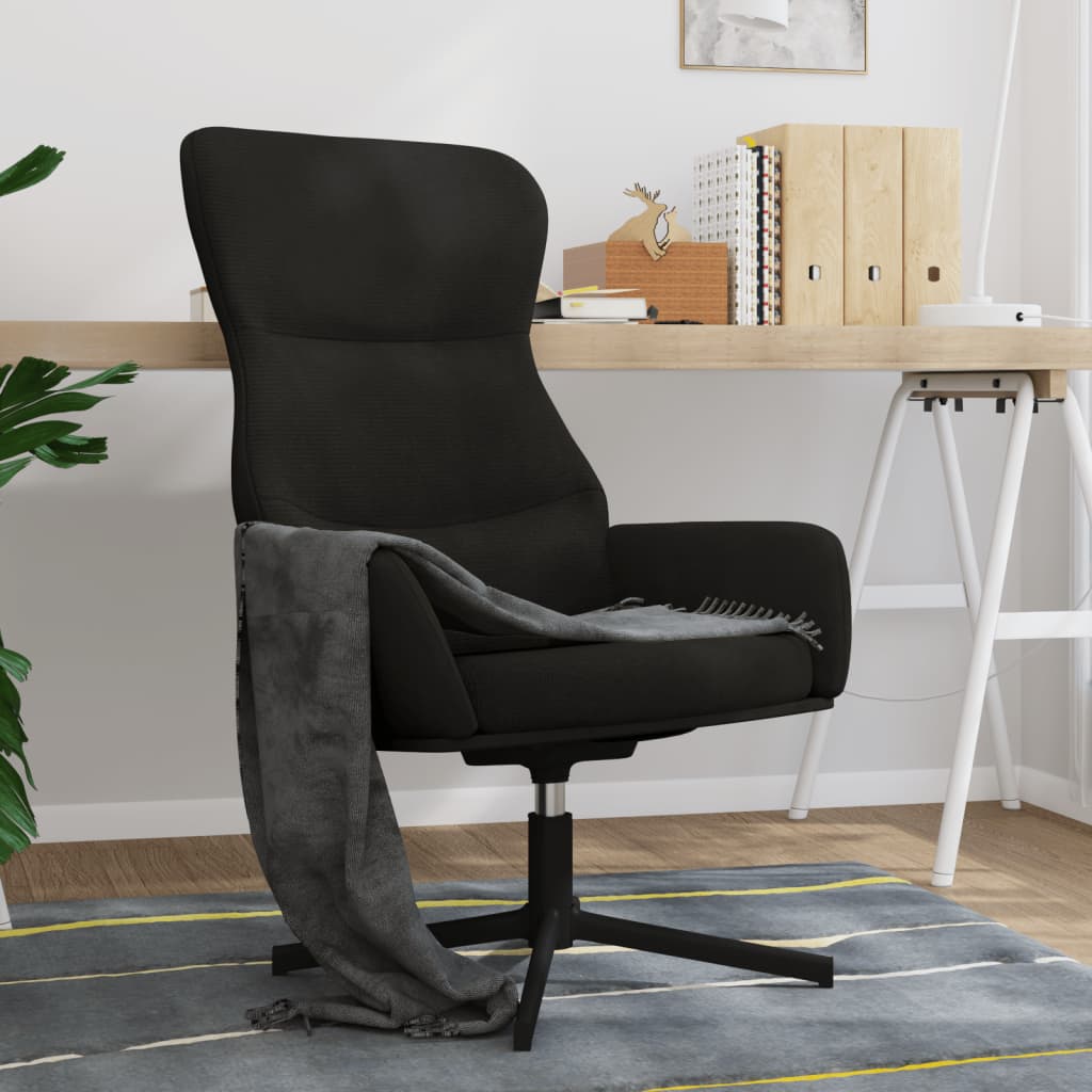 vidaXL Fotel, czarny, obity aksamitem