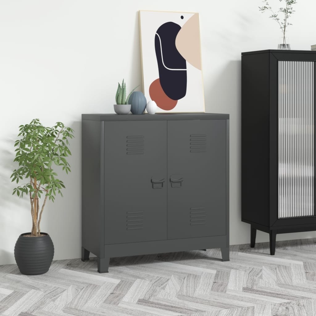 Industrialna szafka kartotekowa, antracyt, 90x40x100 cm, stal