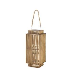 Lampion TURKS 23×23 Bizzotto beżowy bambus