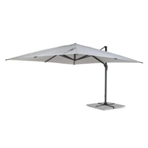 Duży parasol do restauracji INES 400×400 Bizzotto szary aluminium