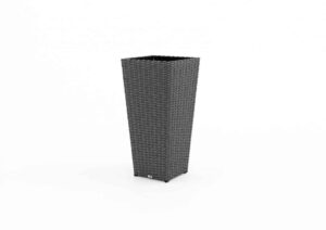 Donica ogrodowa, na balkon SCALEO  80x37x37 Oltre royal szara technorattan