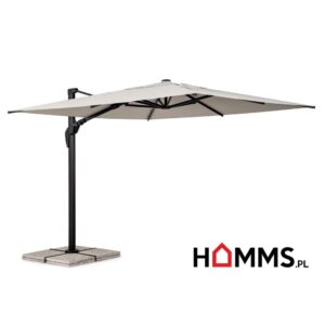 Bolzano Arrito Parasol ogrodowy 300×300 szary aluminium