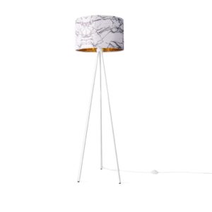 Lampa stojąca Rica białe złoto