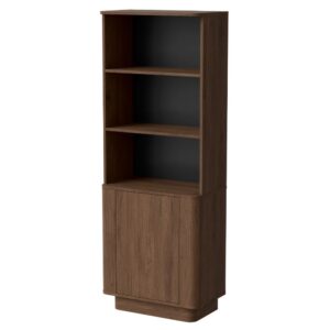Regał do salonu orzech elegant mat 65 x 35 x 175 cm Lunaro
