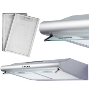 Okap kuchenny podszafkowy, LED, 60 cm, berdsen, BE-10-A, inox