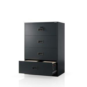 Szafa kartotekowa metalowa z 4 szufladami antracytowa, 900x1320x600 mm: SARA XL V4