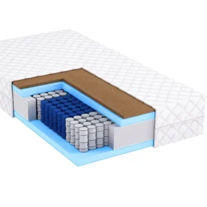 Materac 140×200 kieszeniowy 7 stref średnio-twardy kokos H3 H2 pocket 21 cm