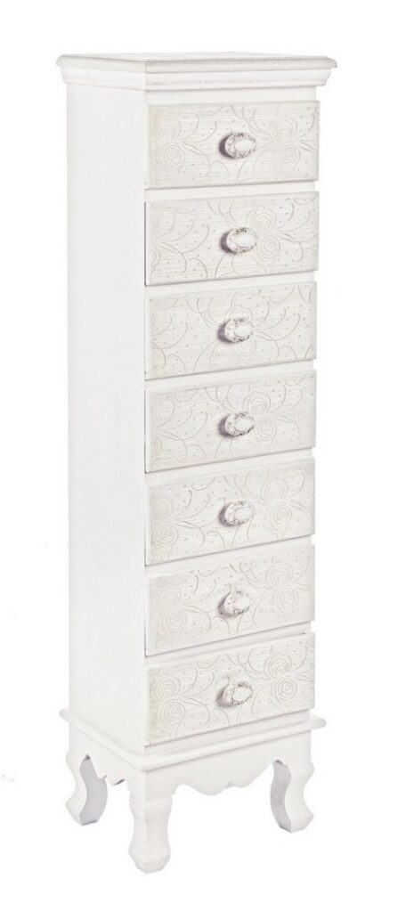 Komoda Clorine biała 29x23x112,5cm MDF Bizzotto