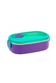 Śniadaniówka Aqua Pure ze sztućcami – mint/lavender