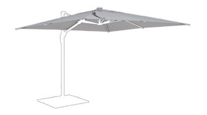 Poszycie do parasola VEGA  VEGA jasnoszare 300×300  z poliamidu Bizzotto