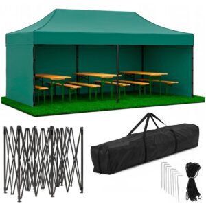 Pawilon handlowy 3×6 m namiot handlowy ekspresowy na imprezy, targ, catering, zielony