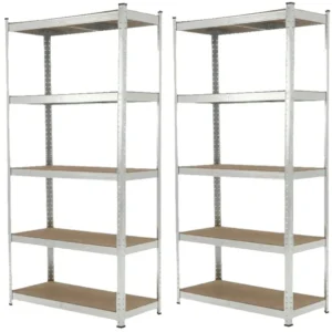 Zestaw 2x regał metalowy magazynowy warsztatowy 5 półek 180×90×40, 875kg