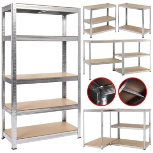 Metalowy Regał Magazynowy Do Garażu Biura 180x90x40 Ocynk 5 Półek 875kg