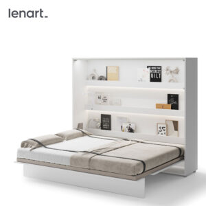 BED CONCEPT BC-14p – półkotapczan poziomy 160 – biały połysk