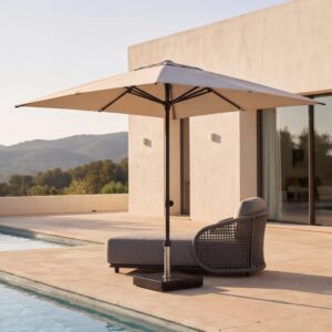 Parasol ogrodowy Zenith 2x2m Umbroso antracytowy/beż