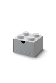Szufladka na biurko klocek LEGO Brick 4 Szara