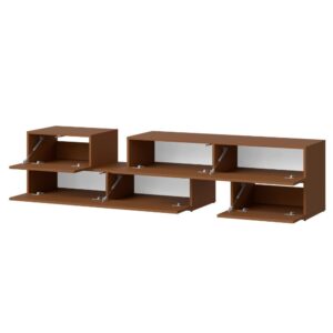 Szafka RTV rozsuwana ceglany mat 180-220 cm Nesso