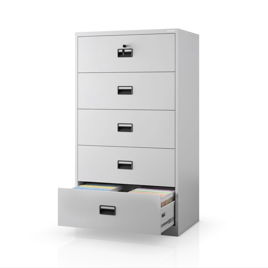 Szafa kartotekowa metalowa z 5 szufladami szara, 900x1620x600 mm: SARA XL V5