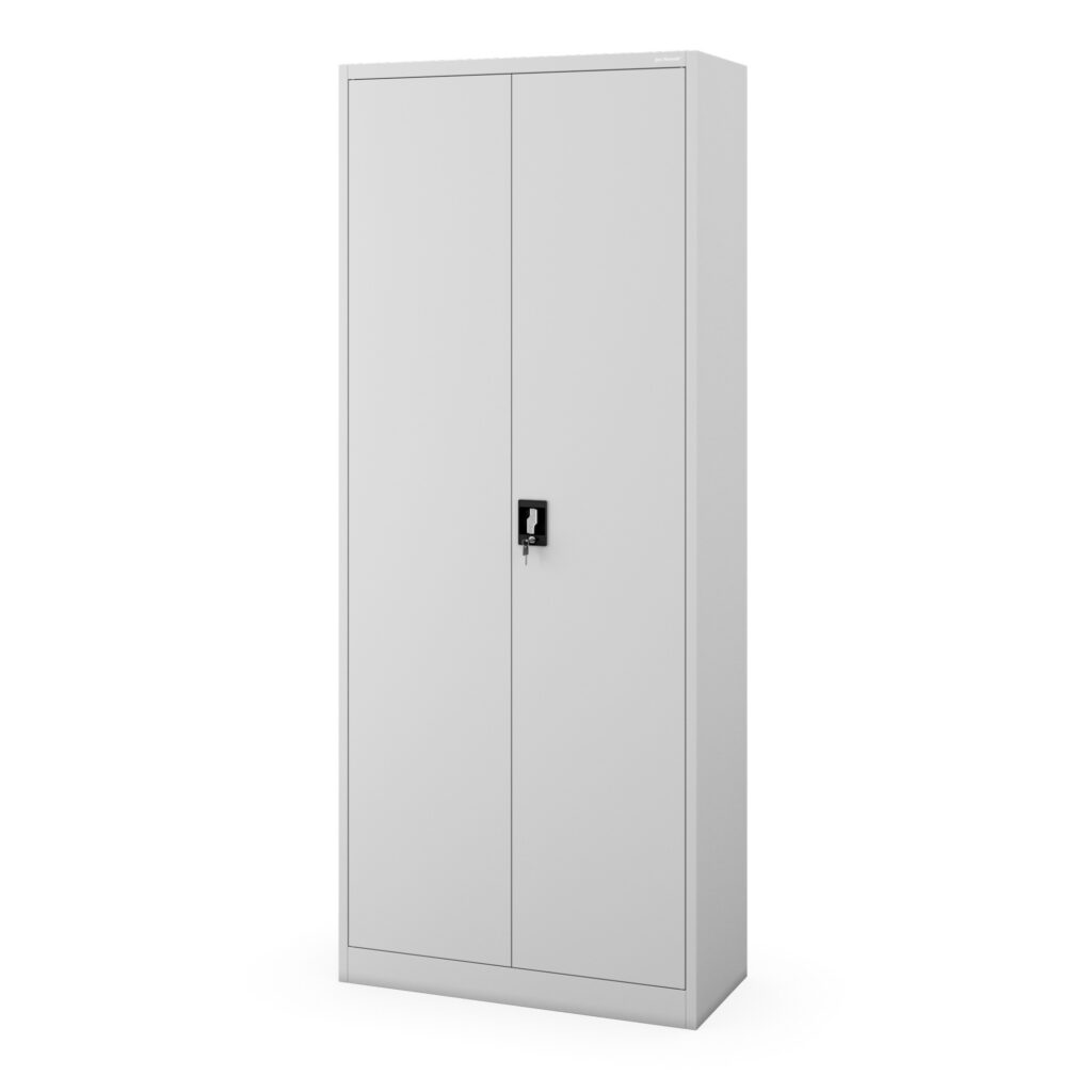 Szafa biurowa metalowa wysoka na dokumenty szara, 900x2200x400 mm: JAN H2200