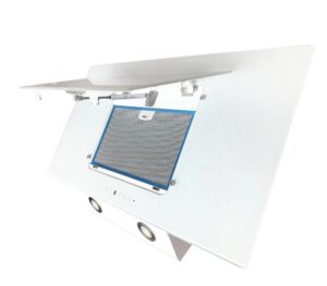 Falmec Airmec Inclina 90 Okap przyścienny 90 cm szkło białe 750 m³/h