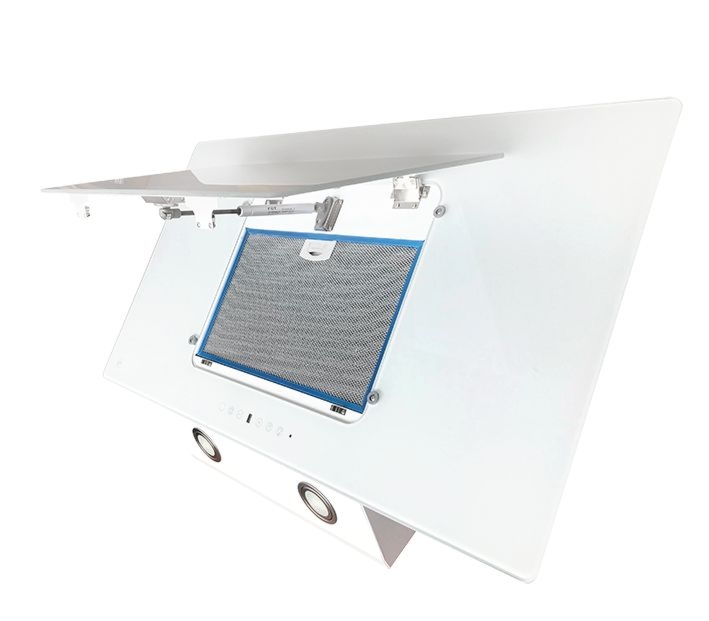 Falmec Airmec Inclina 90 Okap przyścienny 90 cm szkło białe 750 m³/h