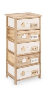 Komoda Emotions naturalna 40x29x90cm drewno paulownia Bizzotto