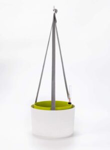 Urbalive Berberis Wisząca donica samonawadniająca okrągła 26 cm, biały