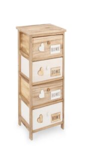 Komoda Emotions naturalne 26x32x81cm z drewna paulownia Bizzotto