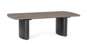 Stolik kawowy Garrison dąb 130x70x40 cm MDF dąb PU ceramika Bizzotto