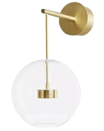 Kinkiet CAPRI WALL złoty – 60 LED, aluminium, szkło