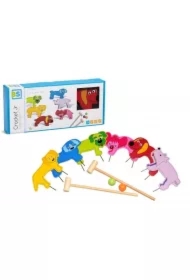 BS toys drewniany zestaw do gry krykieta zwierzęta