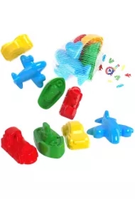 Foremki do piasku Pojazdy 4 szt MIX