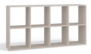 Regał komorowy, 2×4, Malax, 147x30x75 cm, beżowy, mat