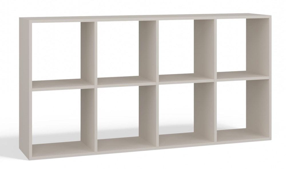 Regał komorowy, 2×4, Malax, 147x30x75 cm, beżowy, mat