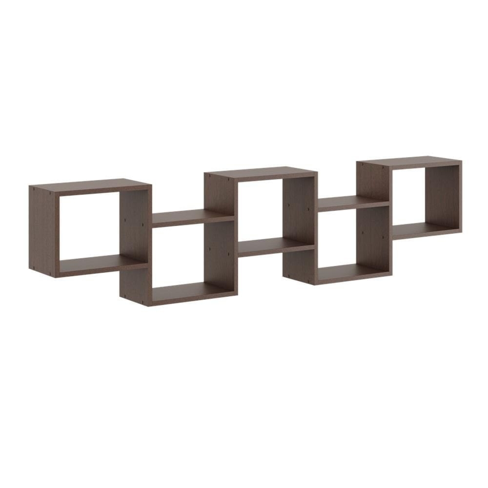 Półka ścienna, wisząca, INES, 186x18x44 cm, wenge, mat